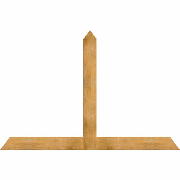 Ekena Millwork Portland Rough Sawn Timber Gable Bracket, Western Red Cedar, 84"W x 56"H x 4"D x 6"F, 16/12 Pitch GBW084X56X0406POR00RWR - main